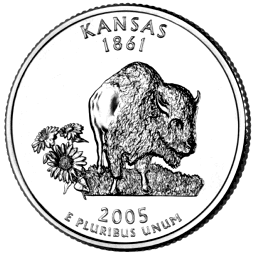 The Commemorative State Quarter for Kansas