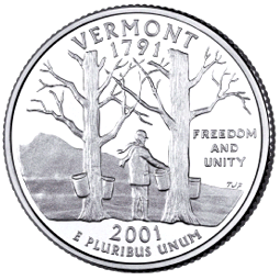 The Commemorative State Quarter for Vermont